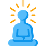 A person meditating